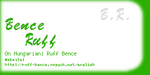bence ruff business card